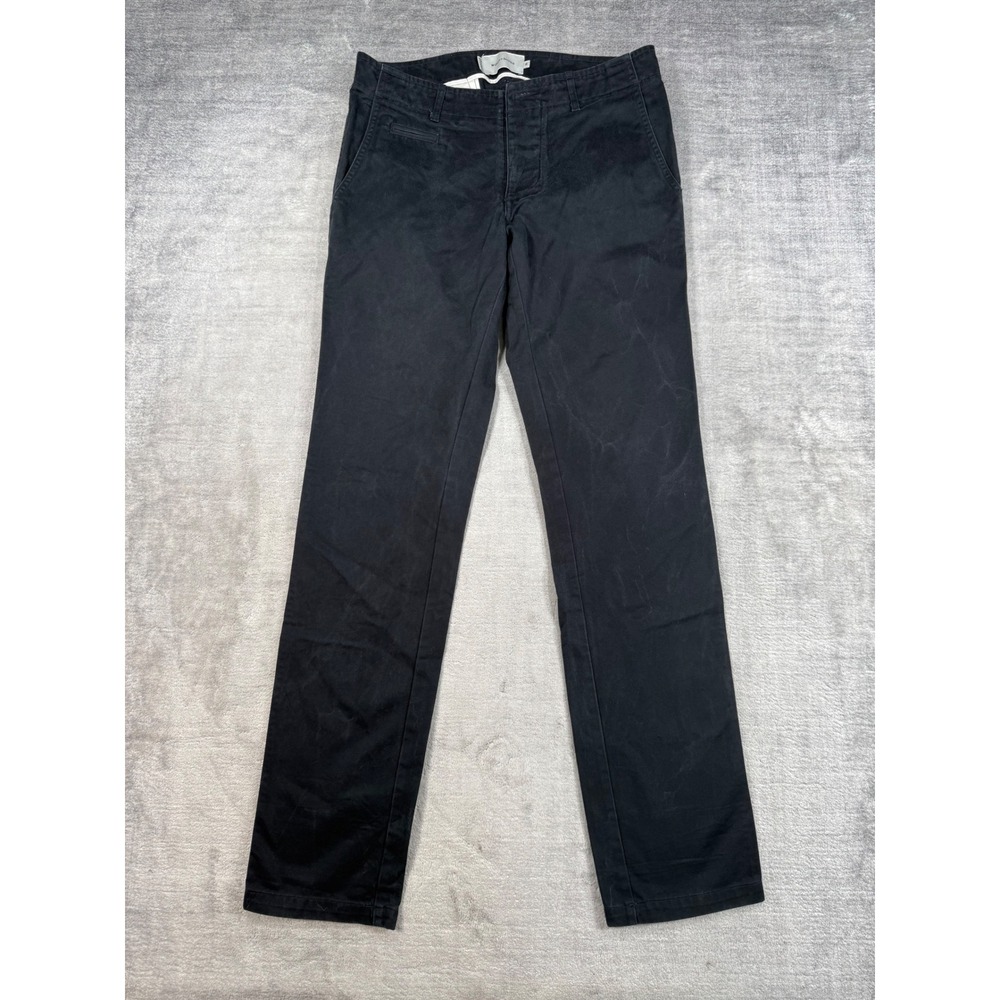 Wings + Horns Chino Pants Mens 30 Black Slim Straight Westpoint Cotton Twill